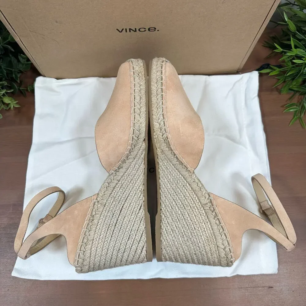 Vince Women's Cecilia Ankle Strap Espadrille Wedge‎ Sandals Size 11 $325